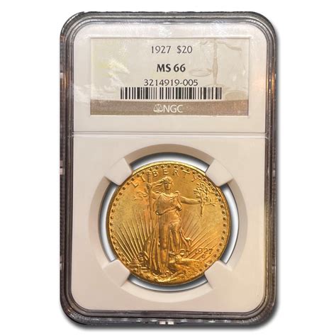 Buy 1927 20 Saint Gaudens Gold Double Eagle Ms 66 Ngc Apmex