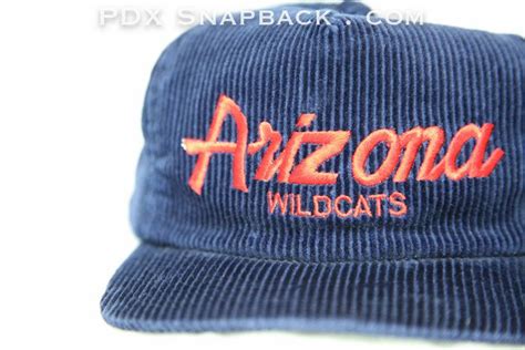 Arizona Wildcats Strapback Vintage Hat Corduroy Cap Ncaa Arizona