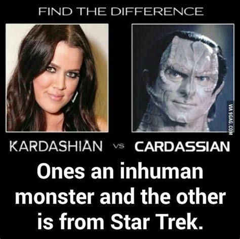 Cardassian Vs Kardashian Funny Pictures Kardashian Star Trek