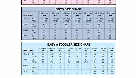 youth sweater size chart
