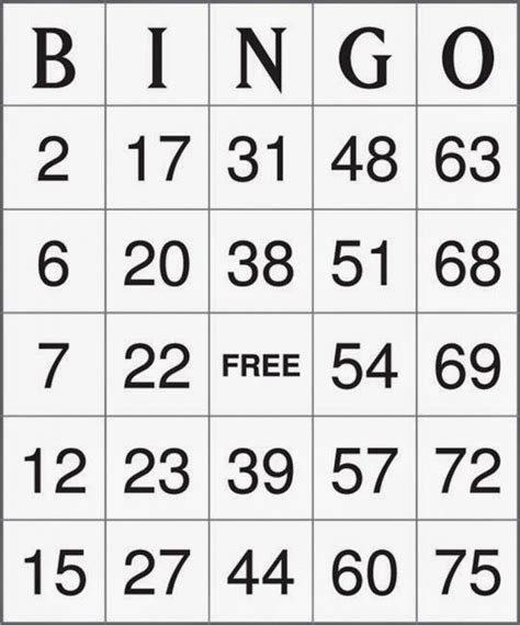 Free Online Printable Bingo Cards Printable Templates