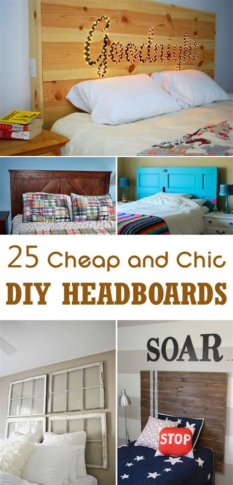 Several Photos With The Words 25 Cheap And Chic Diy Headboards