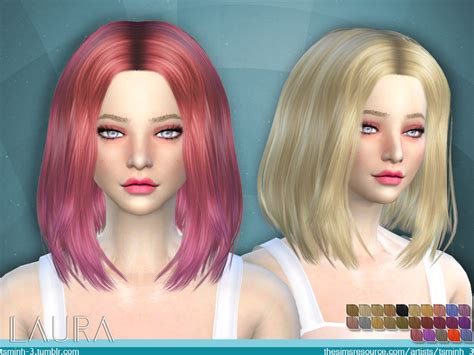 The Sims Resource Laura Hair By Tsminh3 ~ Sims 4 Hairs