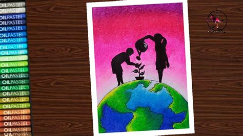 World Nature Conservation Day Go Green Poster Drawing With Oil Pastel Step By Step YouTube