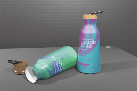 Premium Psd Ceramic Bottle Mockups