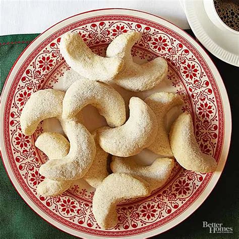 I made some with pecans and substituted pecans for walnuts in the rest and both were very good. Better Homes And Gardens Crescent Cookies - Almond ...