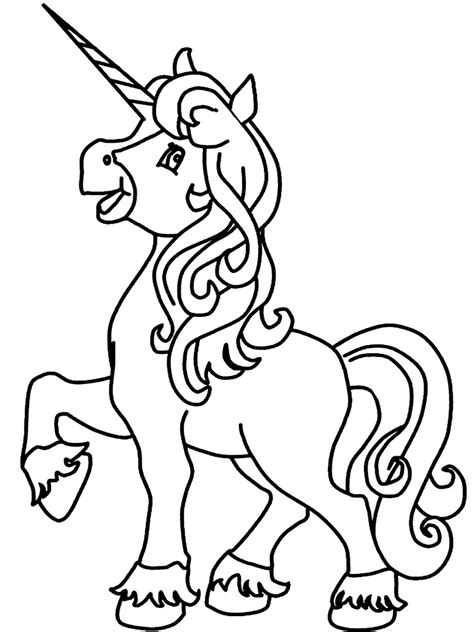 Unicornio – dibujos infantiles para colorear, para niños y niñas