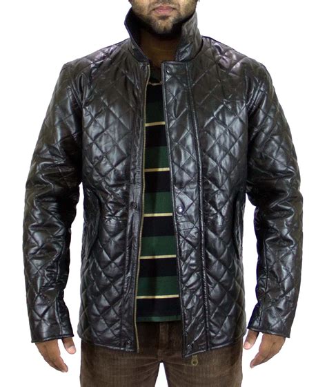 Handmade New Men Stylish Quilted Winter Leather Jacket Biker Jacket