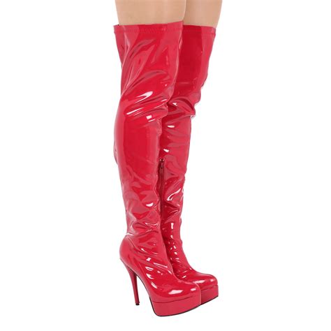 womens boots ladies over knee high sexy party kinky platform stiletto