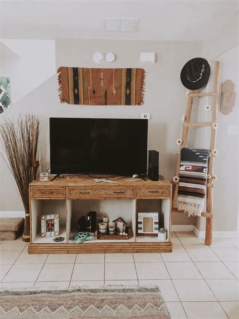 To get a charming vintage fell; Desert/bohemian entertainment living room vibes (With ...