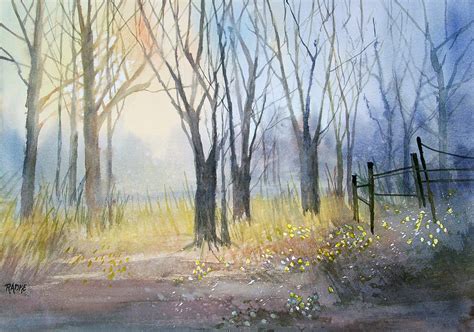 Misty Morning Painting By Ryan Radke Pixels