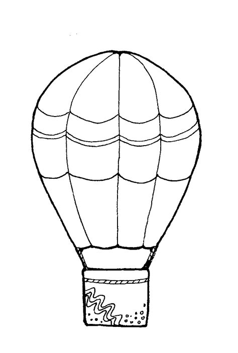 So, objects with simple shapes, such as hot air balloons, rainbows and umbrellas, are very popular as children's coloring page subjects. Hot Air Balloon Drawing Template at GetDrawings | Free ...