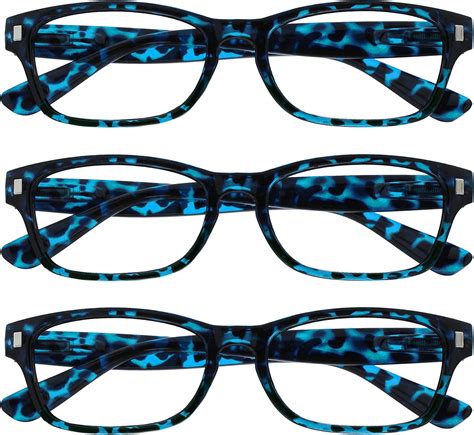 The Reading Glasses Company Blue Tortoiseshell Readers Value 3 Pack Mens Womens
