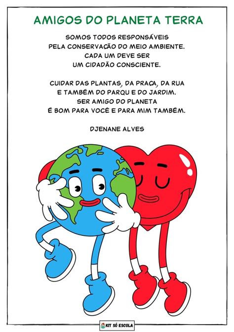 Amigos Do Planeta Terra Poema Meio Ambiente S Escola