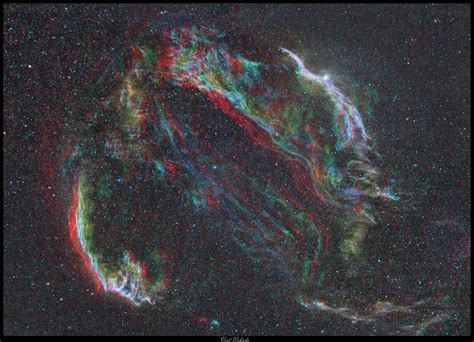 Astro Anarchy Veil Nebula As An Anaglyph Redcyan 3d