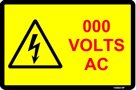Customize Voltage And Electrical Sign Label
