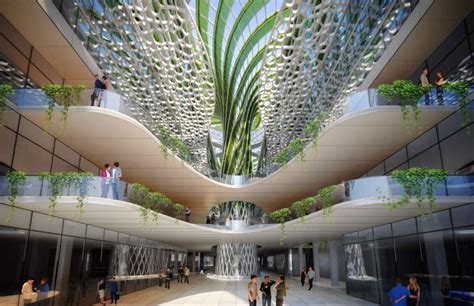 here s your first look at the futuristic apartments that have indoor “mega trees”