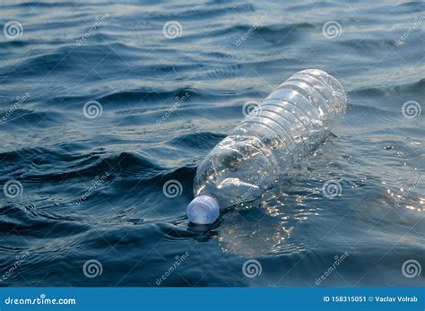 Plastic Bottle Floating In The Ocean Stock Image Image Of Floating
