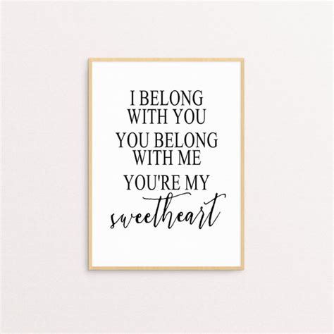 I Belong To You You Belong To Me Your My By Luminousprints On Etsy