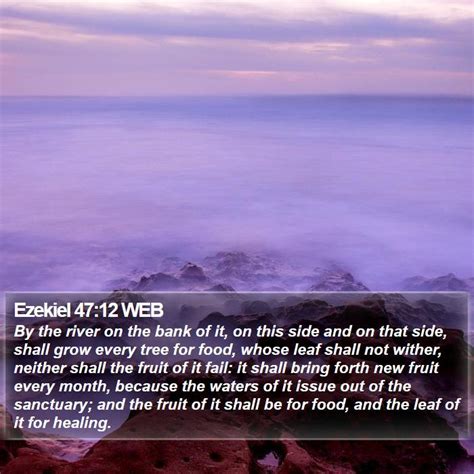Ezekiel 4712 Web By The River On The Bank Of It On This Side And