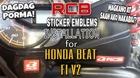 Rcb Sticker Emblems Installation Honda Beat Fi V2 Youtube