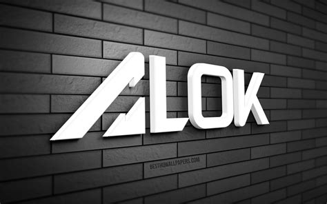 Download Wallpapers Alok 3d Logo 4k Alok Achkar Peres Petrillo Gray
