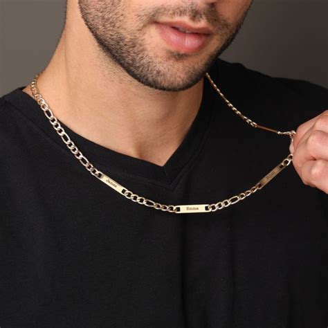Figaro Chain Name Necklace Gold Plated Figaro Chain For Men Talisa
