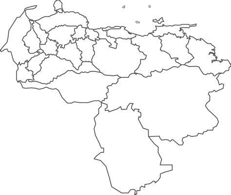 Map Of Venezuela With Detailed Country Map Line Map 30937017 Png