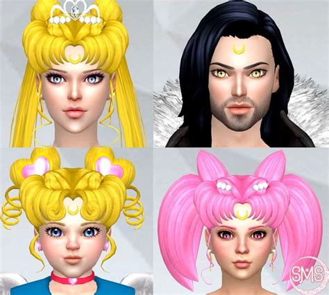 Silvermoon Sims Sailor Moon Hair Sims 4 Anime Sims