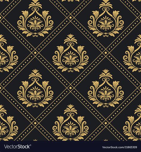 Victorian Regal Pattern Seamless Baroque Vector Image
