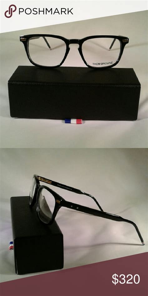 thom browne 402 optical frame eyewear tb 402 c nvy 53 size 53 19 145 black plastic frame