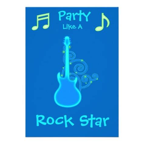 Rock Star Party Invitations Zazzle Rock Star Birthday Party