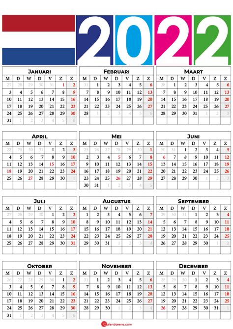 Kalender 2022 Met Weeknummers Kalenderu Images