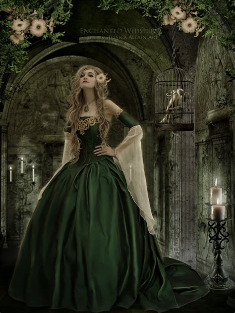 The Emerald Princess In 2023 Fantasy Dress Fantasy Gown Green