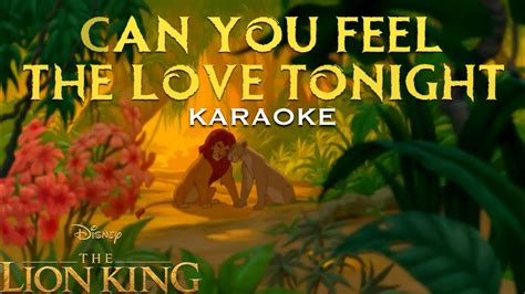 Can You Feel The Love Tonight Karaoke Lion King Youtube