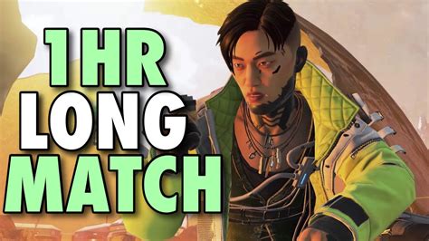 Record Breaking 1hour Long Match On Apex Legends Youtube