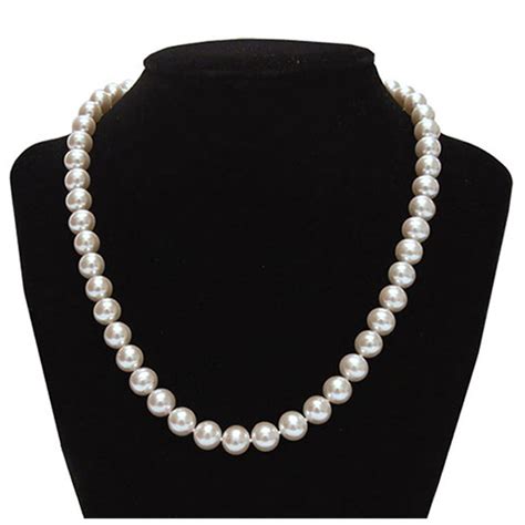 Genuine 95 10mm Freshwater Cultured Pearl Necklace In Sterling Silver