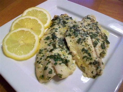 Flounder fillets, washed and dried. Baked Flounder with Lemon-Garlic Butter Sauce Recipe | Feature Dish