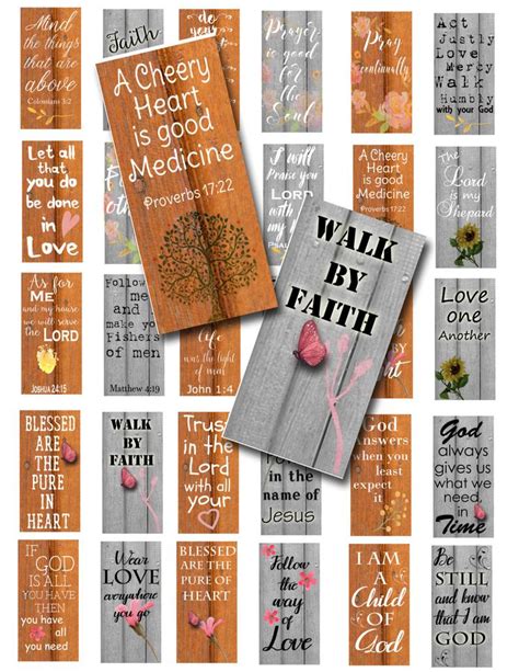 Religious Sayings Printable Digital Collage Sheet Domino Size Etsy