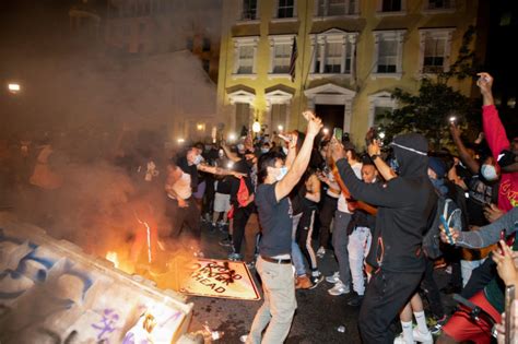 In brief remarks to the white house press corps on thursday, mcenany said that president donald trump and his administration condemned the events of the day before in the strongest possible terms, and compared them to the june riots outside the white house, which she also condemned. Historic St. John's Church near White House torched by rioters - The Christian Post