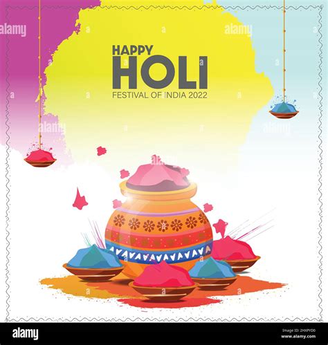 Happy Holi Festival Backgrounds Greetings Of India S Colorful Color Festival Celebration Stock