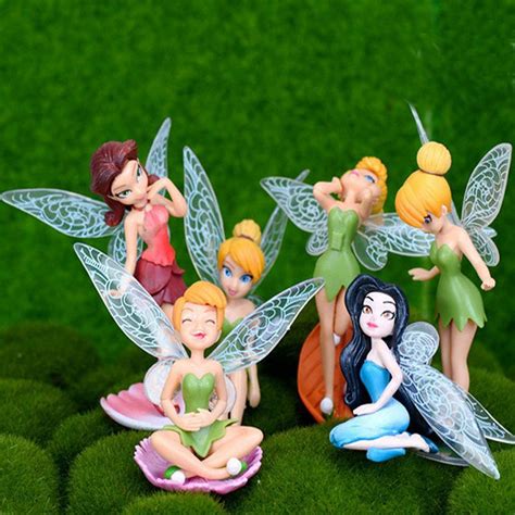 High Quality Pvc 6pcsset Tinkerbell Fairy Adorable Tinker Bell