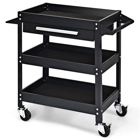 Storesmith 5drawer rolling storage chest you can always use more storage, and this versatile rolling chest can function as a crafting station, bed room dresser, entertainment center, hallway. Topbuy Tool Cart 3-Tray Rolling Organizer W/ Drawer ...