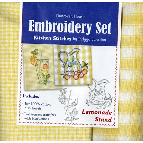 Kitchen Towels Embroidery Set ~ Lemonade Stand – Hobby House Needleworks