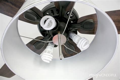 Westinghouse's customizable products inspire creativity for quick and easy home upgrades. DIY drum shade ceiling fan - Crazy Wonderful
