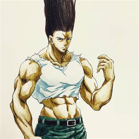 Gon charges up his nen creating an energy sphere in his hand that he'll use to deliver a strong punch to his opponents. Adult Gon | Anime