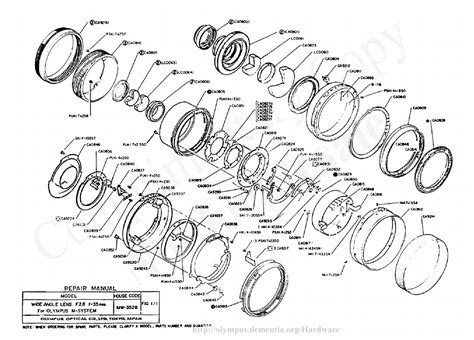 Olympus 35mm F28 Exploded Parts Diagram Service Manual Download