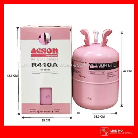 Acson Refrigerant Gas R410 10kgcylinder Lian Ho Air Cond