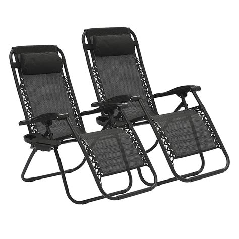 Panana Set Of 2 Folding Recliner Chair Portable Sun Lounger Garden Deck
