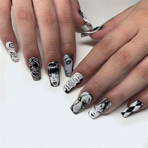 New Nail Art Design Cute Acrylic Nail Designs Nails Desing Goth